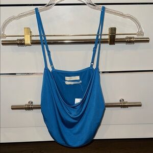 Urban Outfitters Vibrant Blue Cowl Neck Top